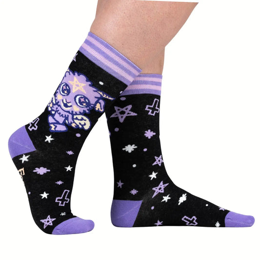 Unisex Purple Baphomet Socks