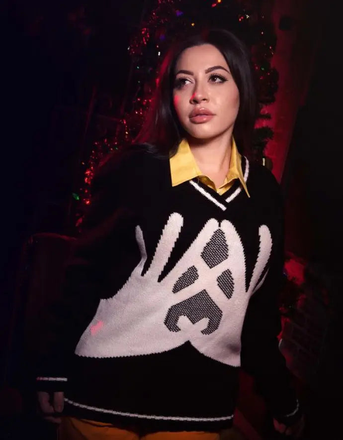 Unisex Black Xmas Holiday Sweater