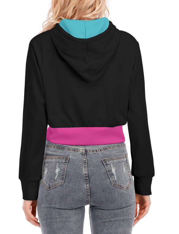 Slashercise Lightweight Zip Up Crop Hoodie