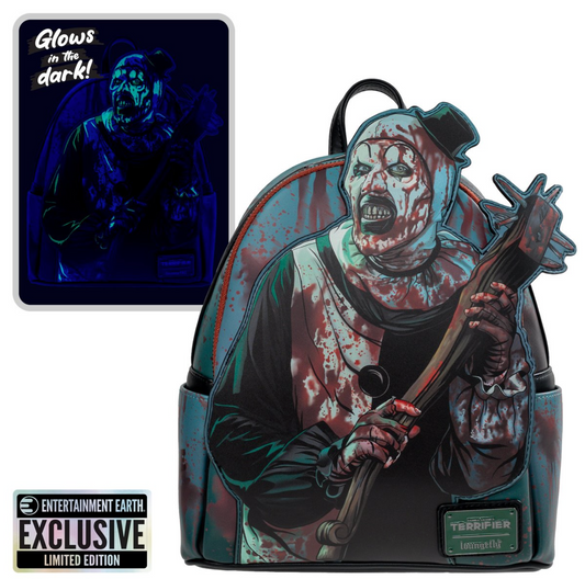 Terrifier Art the Clown Blood Splatter Glow-in-the-Dark Mini-Backpack Loungefly