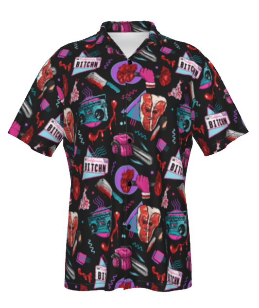 Officially Licensed Slashercise Button Up Shirt