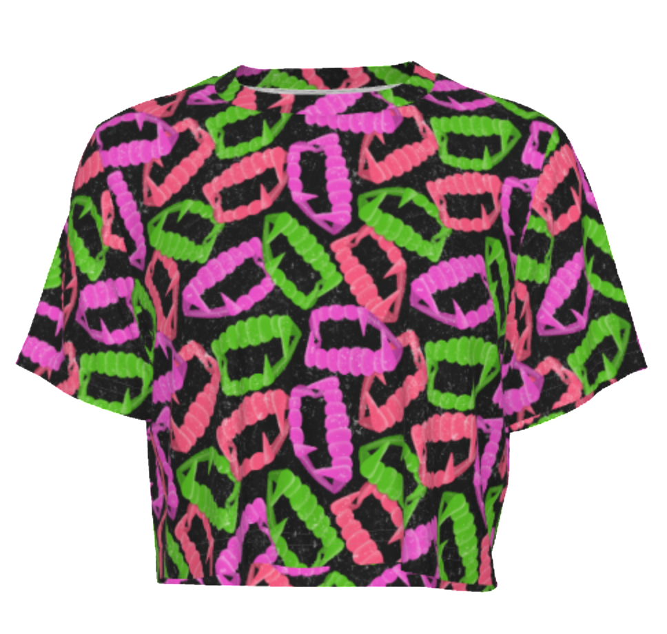 Rainbow Fangz Crop Top