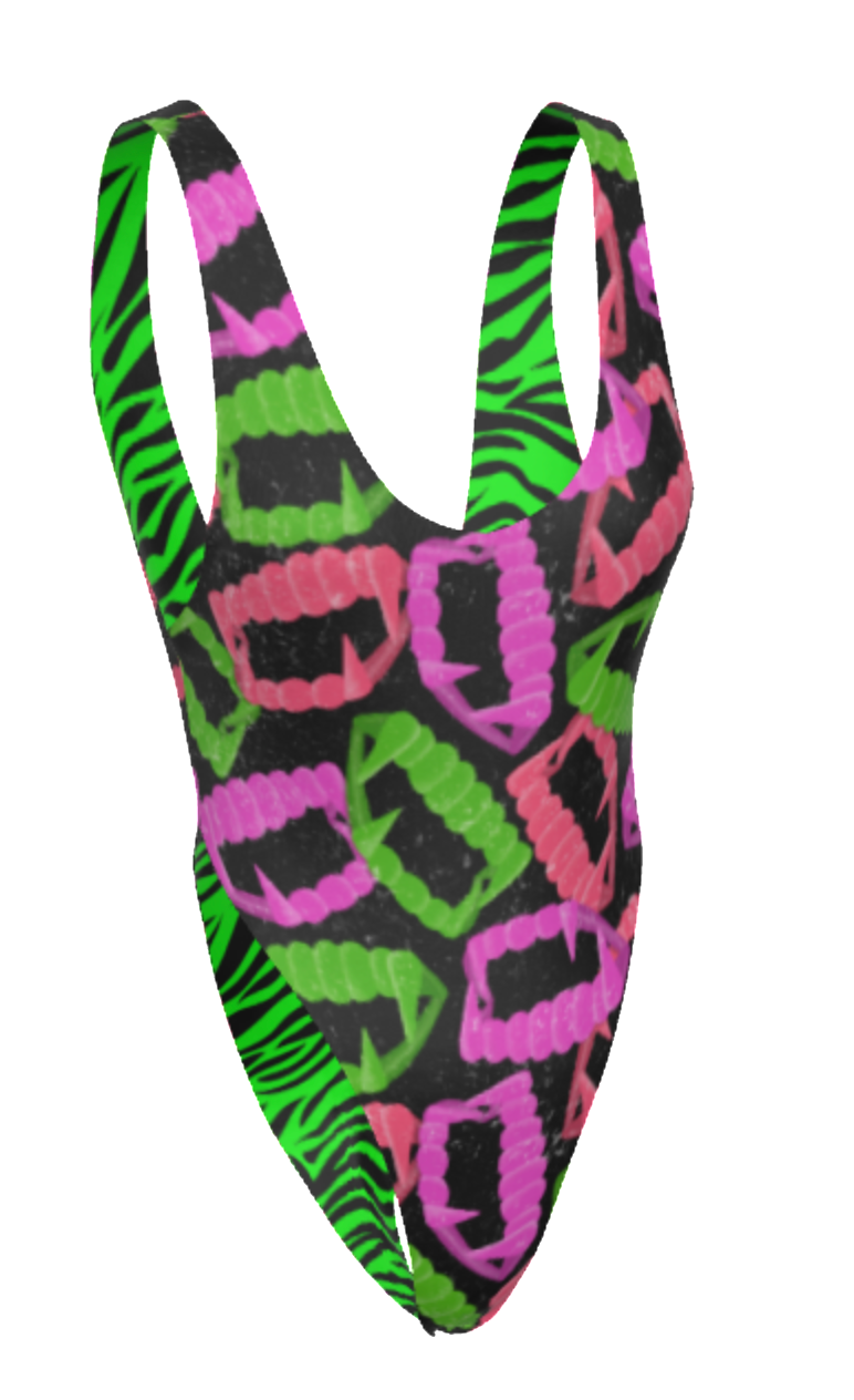 Rainbow Fangz Reversible Cheeky Leotard