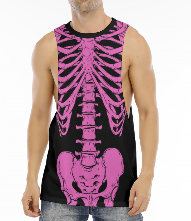 Pink Ribcage Unisex Stringer Tank