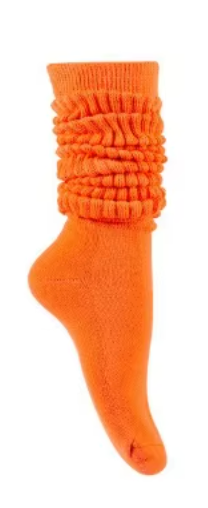 Orange Scrunch Socks