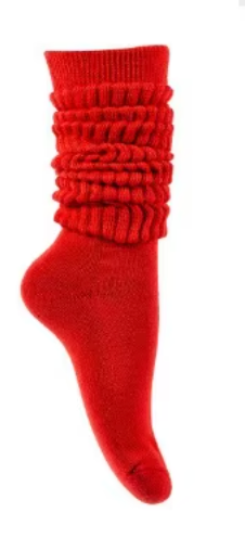 Red Scrunch Socks