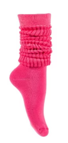 Raspberry Scrunch Socks