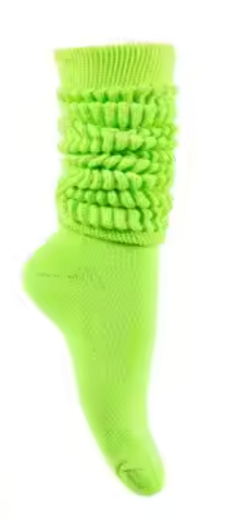 Lime Scrunch Socks