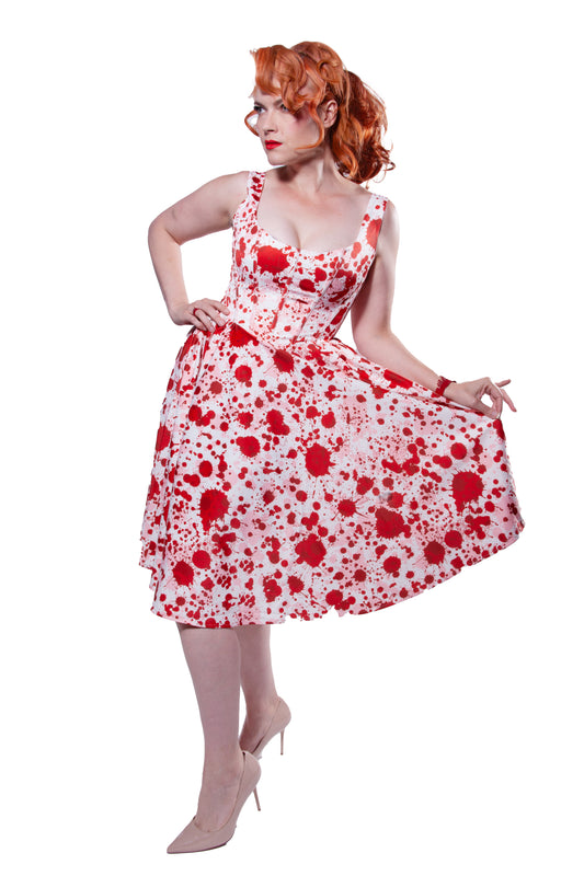 Vampire Lace-Up Swing Dress