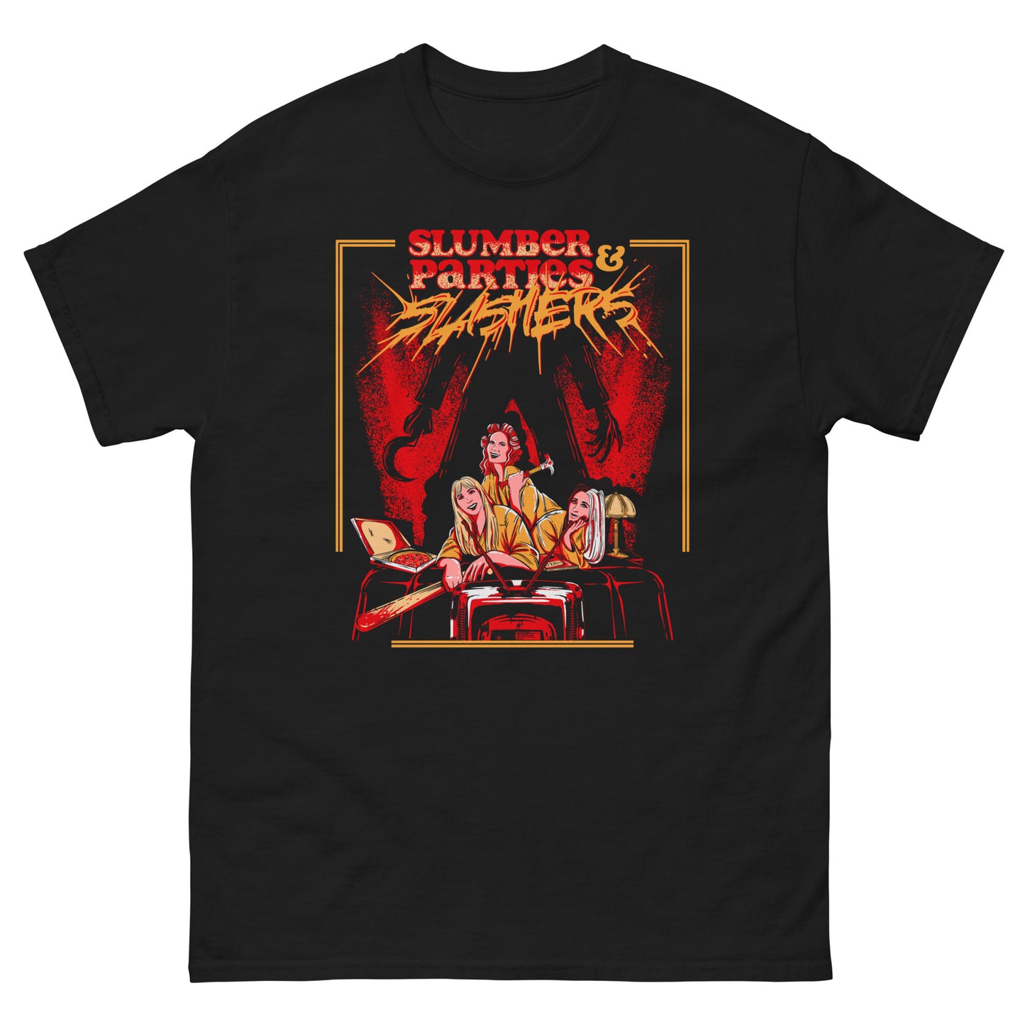 Slumber Parties and Slashers Unisex Tee