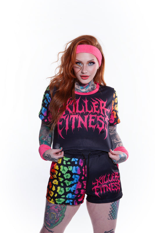 Killer Fitness Cheetah Crop Top