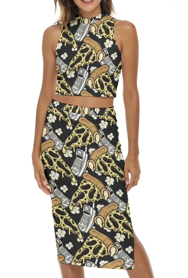 Pizza Party Skirt and Tank Set