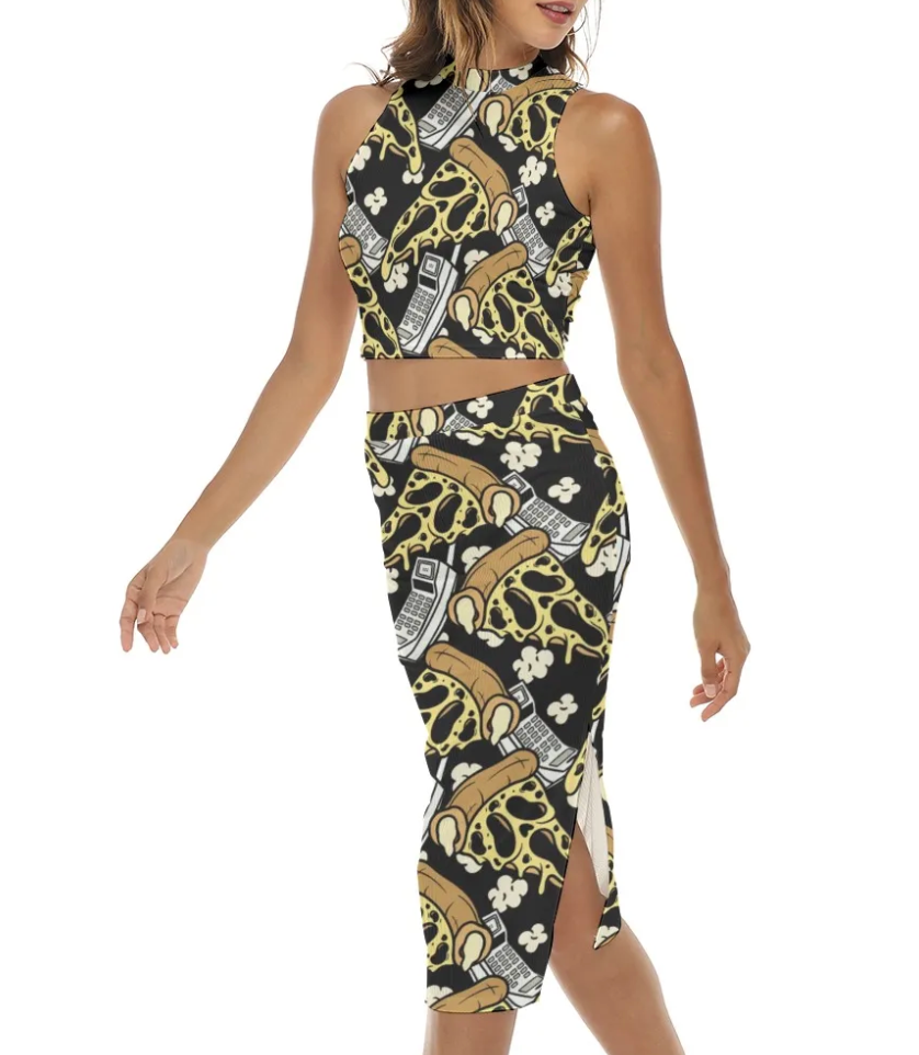 Pizza Party Skirt and Tank Set