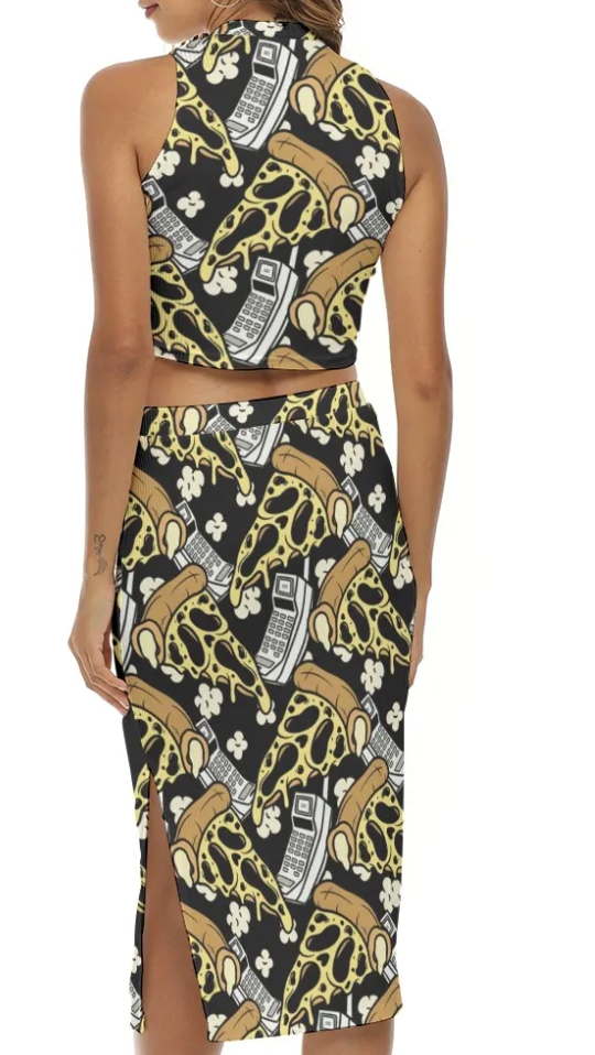 Pizza Party Skirt and Tank Set