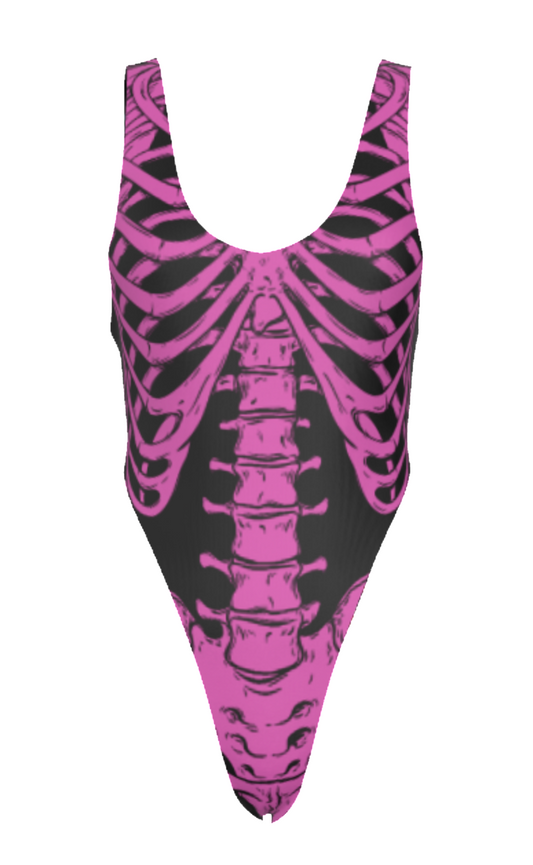 Rib Cage Slashercise Reversible Cheeky Leotard
