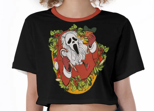 SantaFace Crop Top