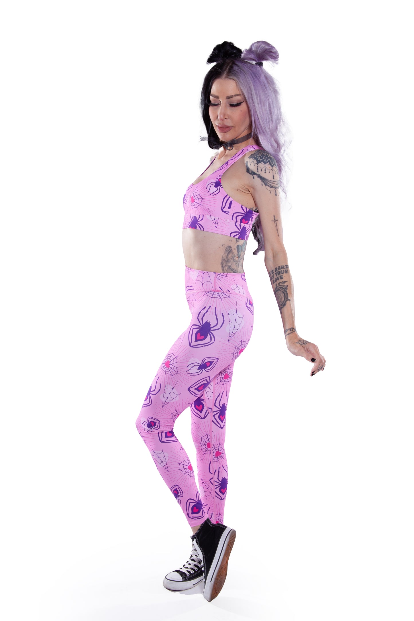 Luxury Pink Spider Sports Bra